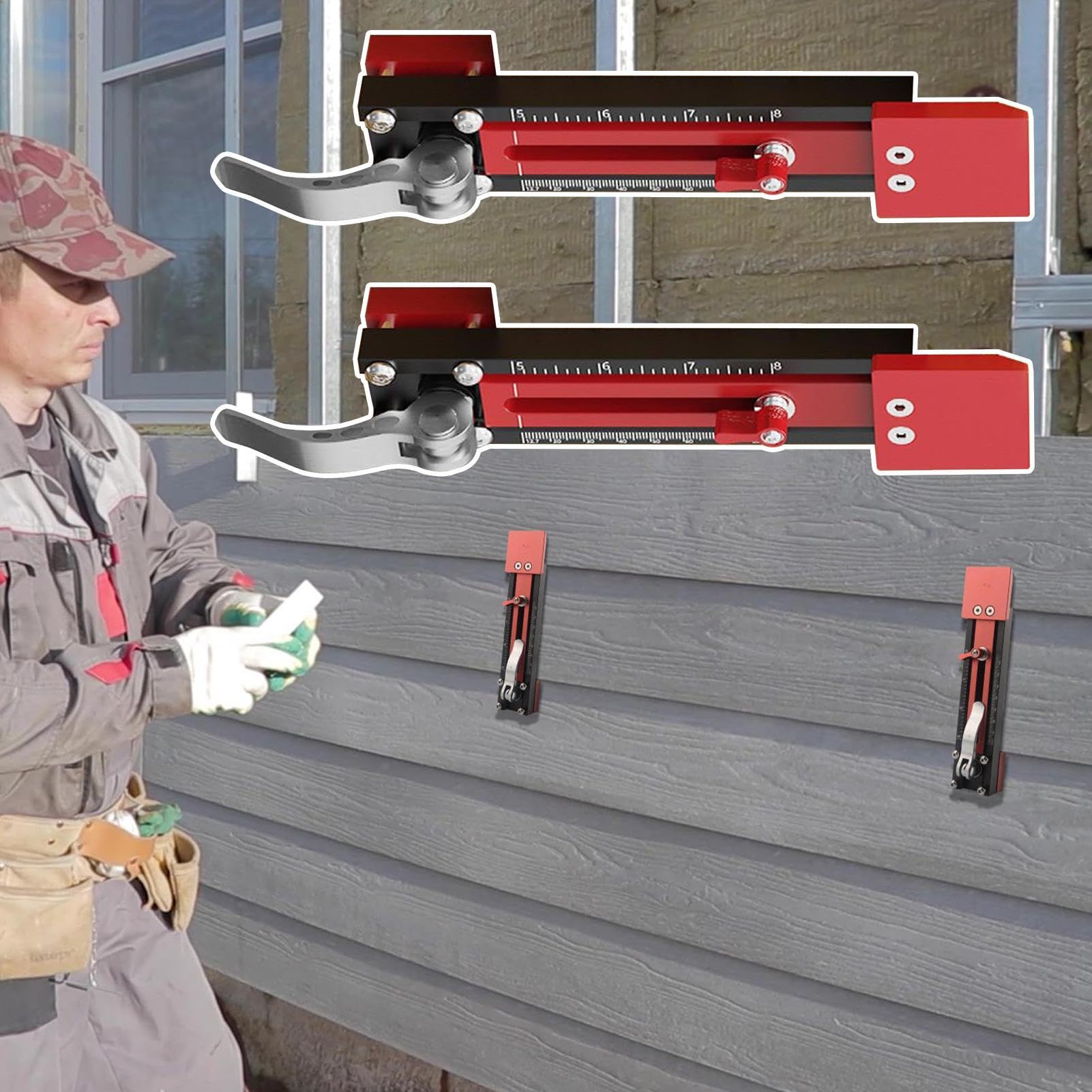 Calibro Per Rivestimenti Regolabile, Misuratore Angoli, Riga A | 2 Pezzi Calibro Per Kit Montaggio Rivestimenti Metallici Misura Angoli, Set Righelli A Sovrapposizione