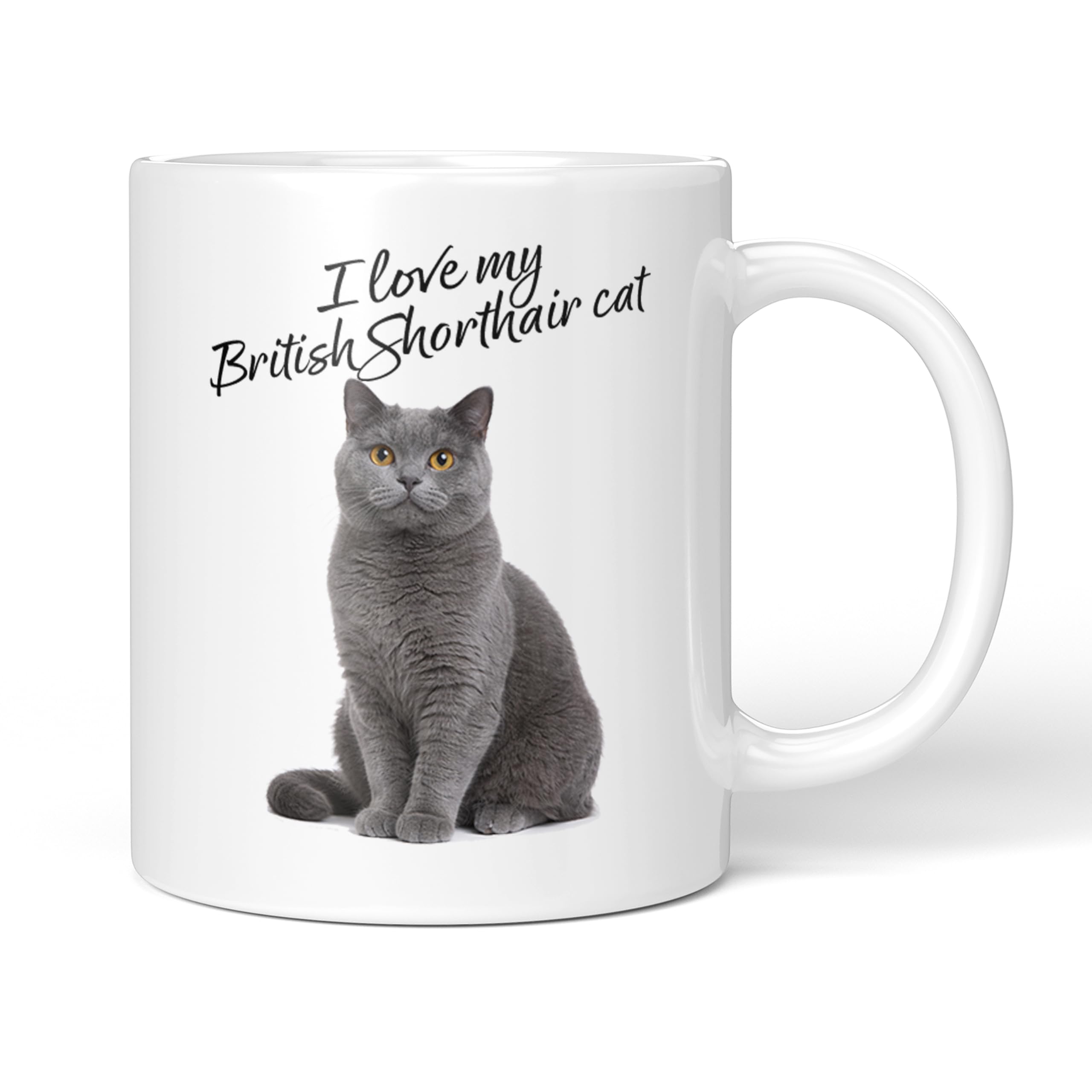 Party People British Shorthair Cat Mug - 11oz Ceramic Coffee or Tea Cup for Cat Lovers, Christmas, Birthday, Secret Santa, Mother’s Day or Father’s Day Gift 0014