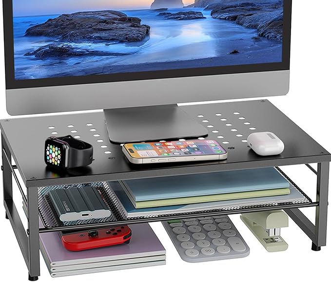 Amazon.com: gianotter Desk Organizers and Accessories, 2-Tier Metal ...