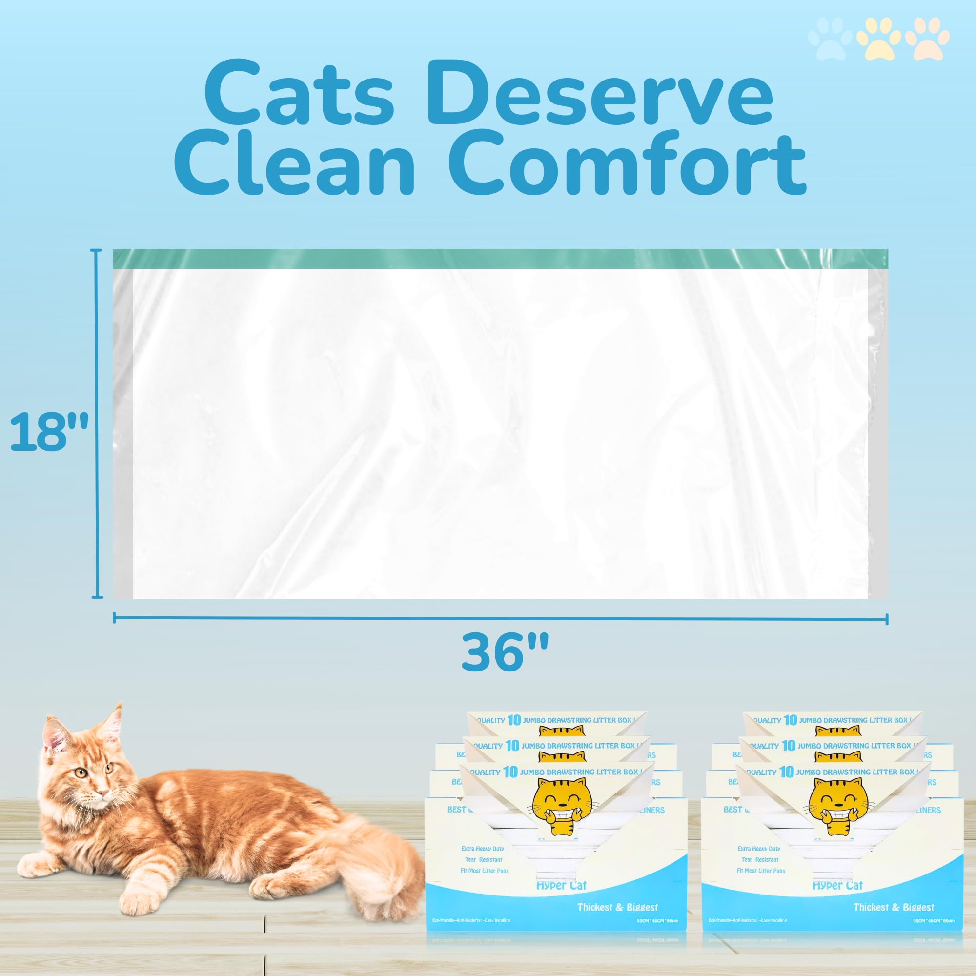 Amazon.co.jp: Hyper Cat ボックス60カウント用 ごみ袋巾着