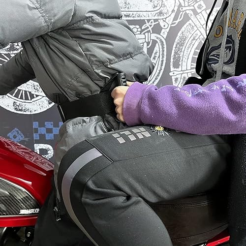 Miniatura 6 de Mango de pasajero de motocicleta, mango de cinturón de seguridad de 44.3 pulgadas, forma más segura de viajar con el pasajero para motocicleta,