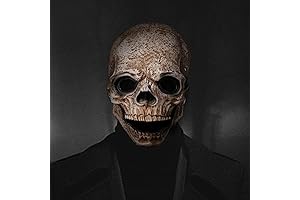 Halloween Mask Scary Full Head Skull Masks with Moving Jaw Realistic Latex...