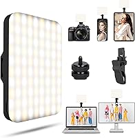 BANSINE Selfie Light: Rechargeable LED Phone Light with 97+ CRI, 2500K-6500K Adjustable, 660 Lux for Selfies, Zoom, Makeup & Streaming