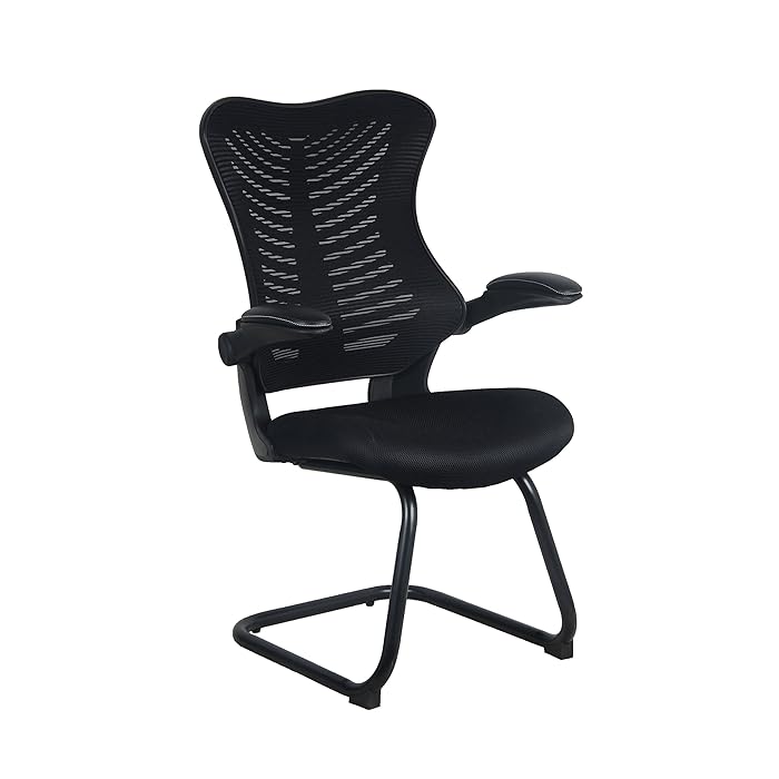 Buy Office Factor Reception Guest Chairs with Flip Up Arms