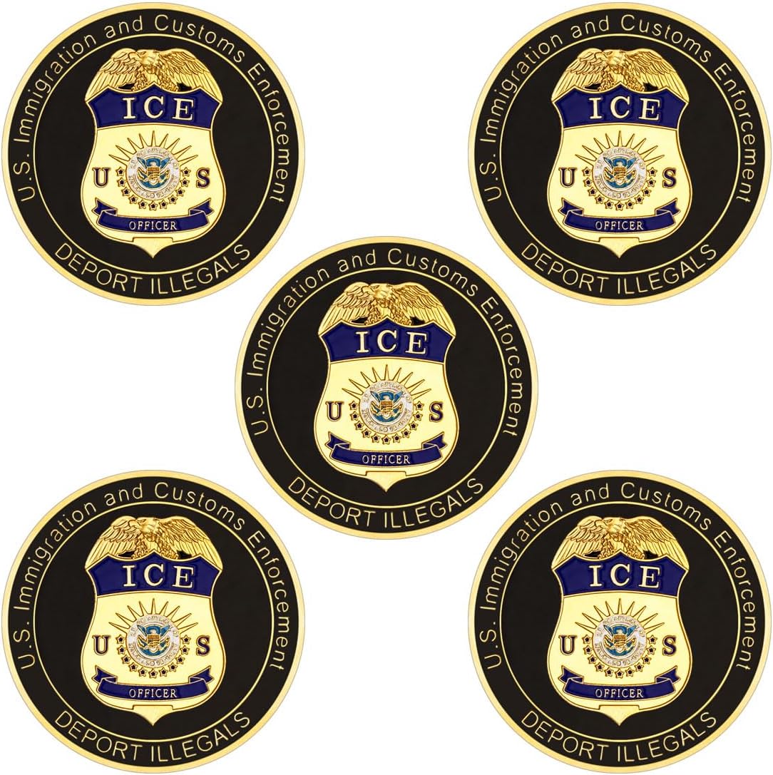 ICE Challenge Coin Homeland Security Collectible Coins Graduating Gifts (5 Pack)