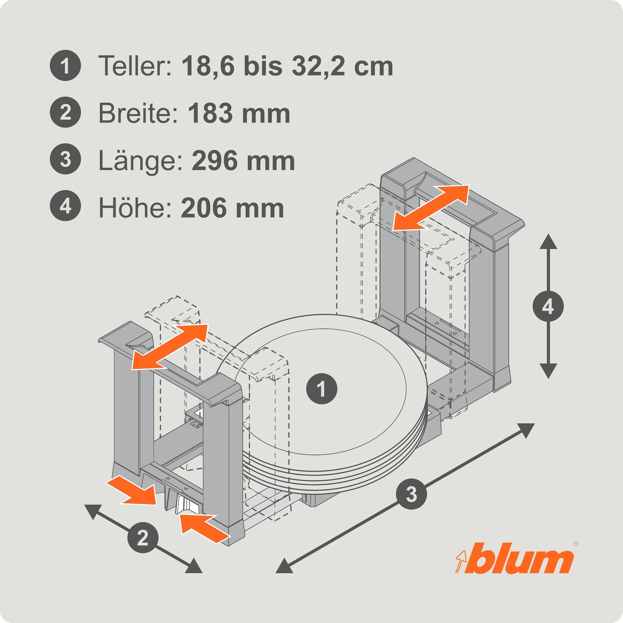 Blum AMBIA-LINE Tellerhalter für Schublade – Bild 3