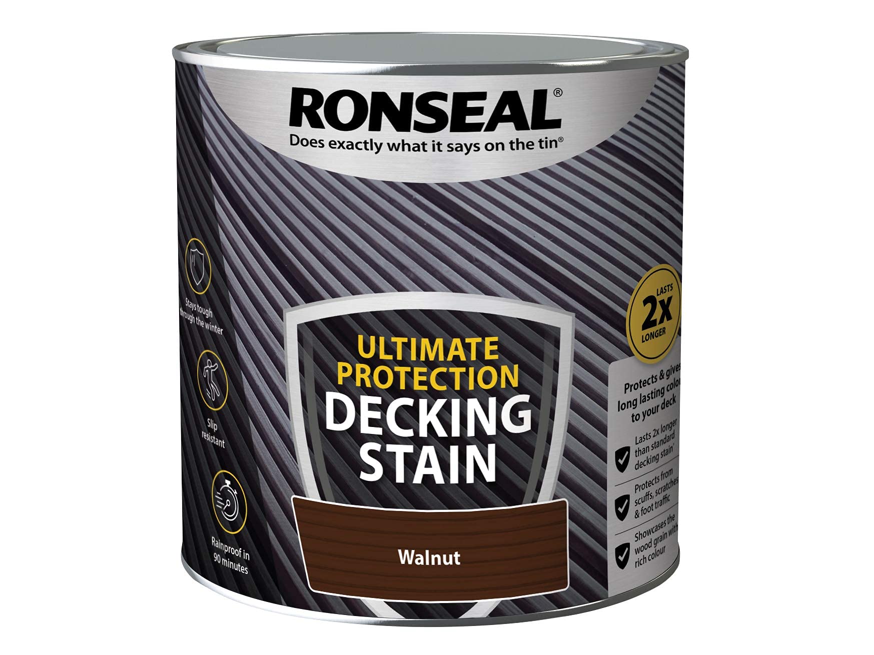 Ronseal UDSW25L 2.5 Litre Ultimate Protection Decking Stain - Walnut by Ronseal