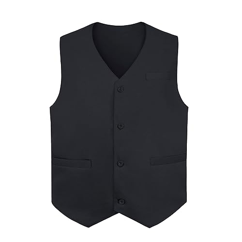 TopTie Waiter Uniform Unisex Button Vest For Supermarket Clerk &