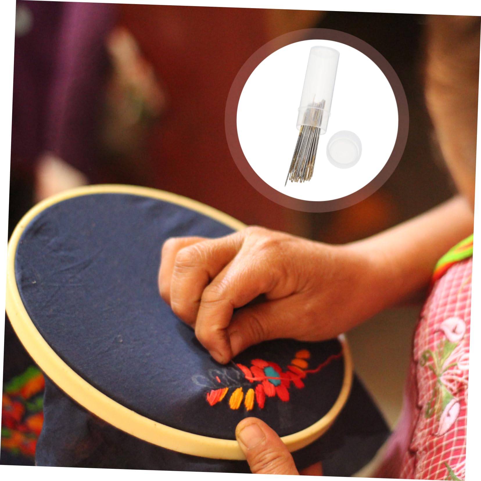 Lurrose 10juegos Agujas Para Bordar y Coser Agujas De Diferentes Herramientas De Costura Prácticas y Duraderas Incluye Enhebrador Para Proyectos De