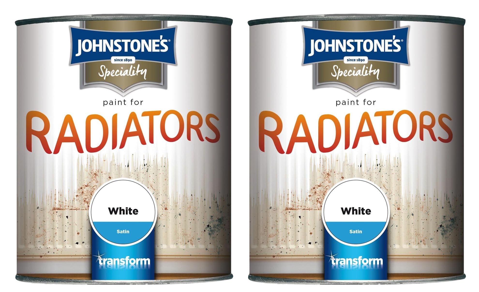 Johnstone’s Speciality Radiator Satin Paint – White, 250ml | Heat Resistant, Smooth Durable Finish for Radiators & Pipes (2 PCS)