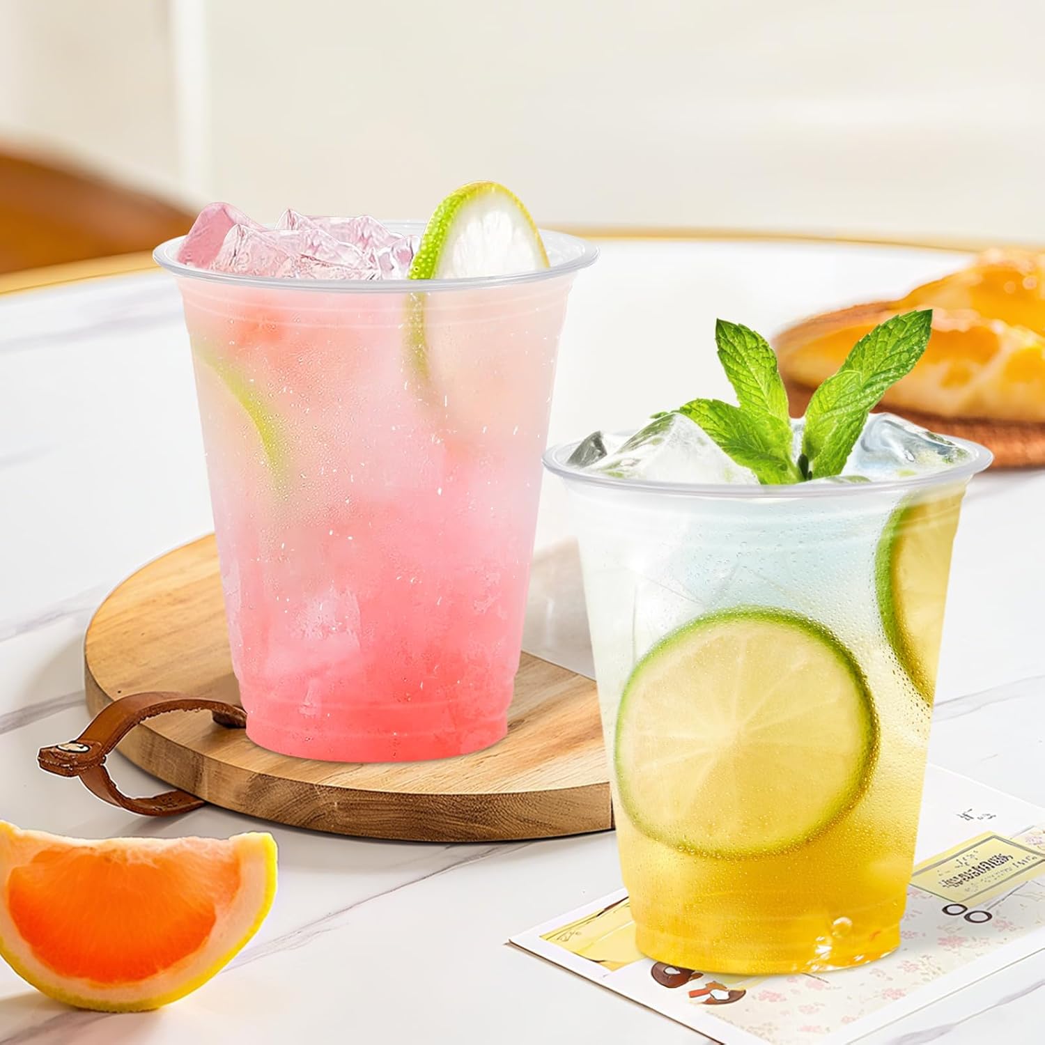 12 oz Clear Plastic Cups - 300 Count Disposable Wine Cup for Party, 12 Ounce Drinking Cups Bulk, PET Cocktail Glasses for Smoothie, Fruit, and Cold Beverage - Image 8