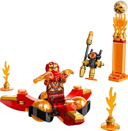 Miniatura 5 de LEGO NINJAGO Kai's Dragon Power Spinjitzu Flip 71777 - Juego de construcción de juguete Ninja rojo con minifigura Kai regalo para niños, niñas y