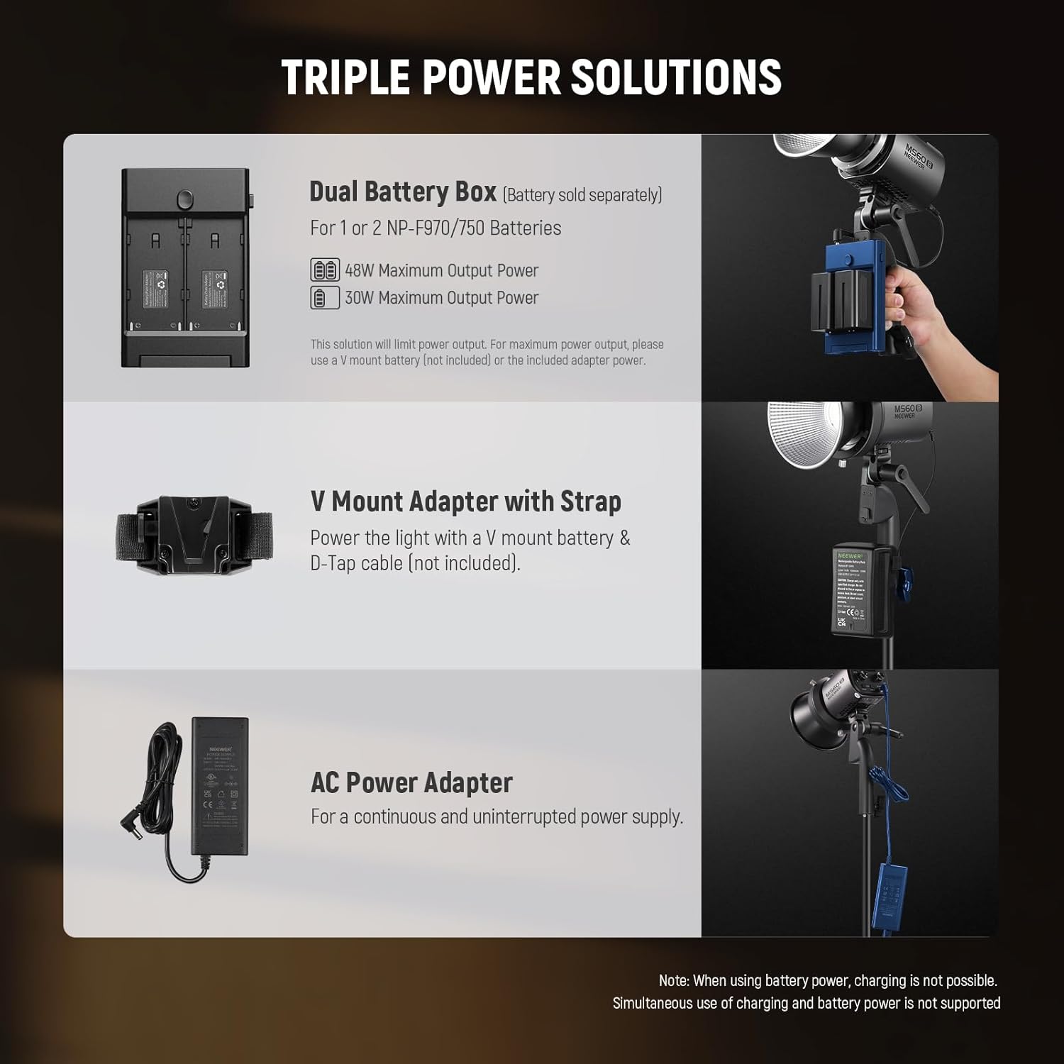 NEEWER MS60B LED Video Light 2.4G/APP Control, 65W Metal Mini Compact COB Continuous Output Lighting Spotlight 2700K-6500K, 40000lux@1m, CRI 97+/TLCI 98+, 12 Effects, PWM Dimming, Bowens Mount, Silver