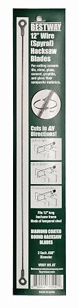 Diamond Coated Round Hacksaw Blade, 2 pcs