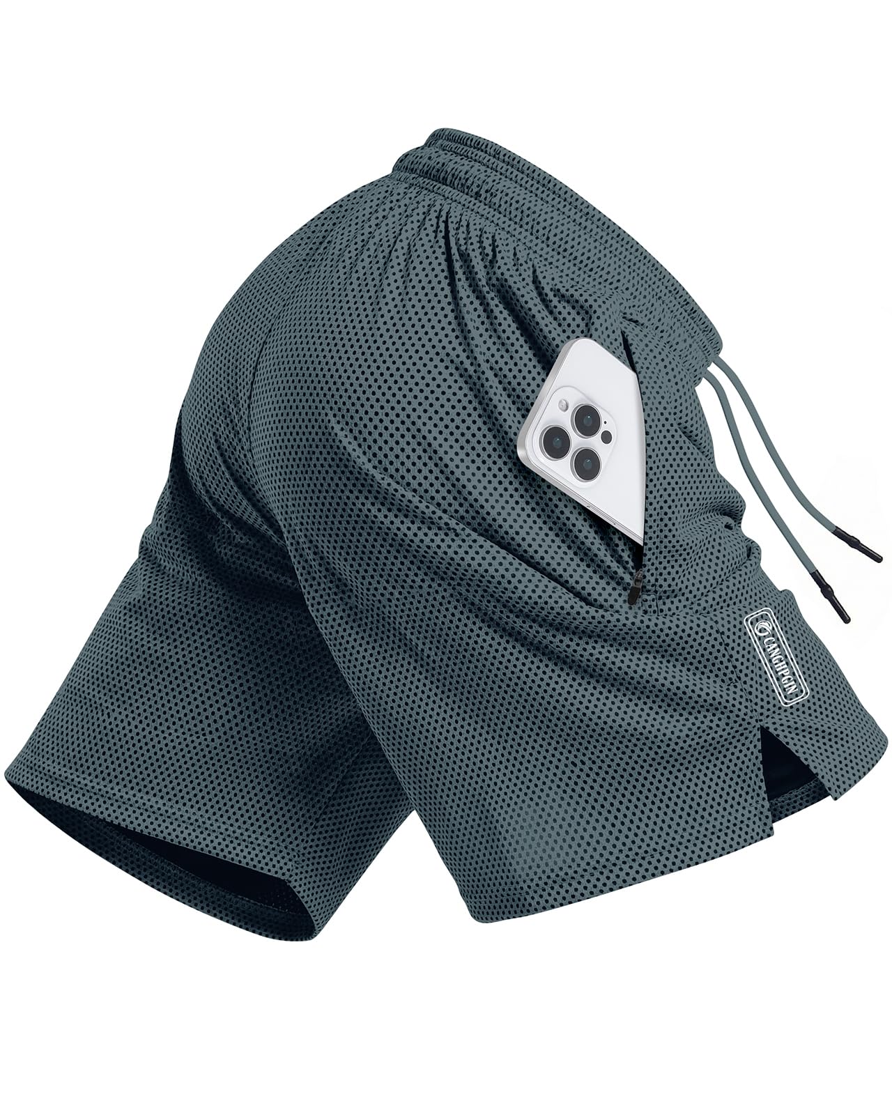 CANGHPGIN Mens Long Basketball Shorts with Zipper Pocket 9 Quick Dry Gym Shorts Lightweight Workout Shorts Athletic