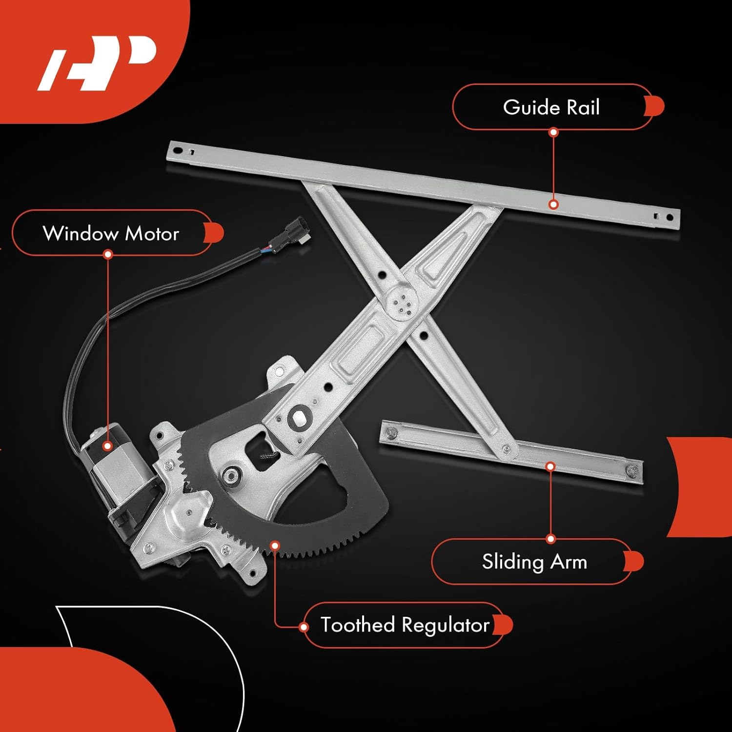 A-Premium Electric Power Window Regulator with Motor Compatible with Chevrolet Aveo Aveo5 Pontiac G3 Wave Wave5 Suzuki 2004-2011 Front Left Driver Side