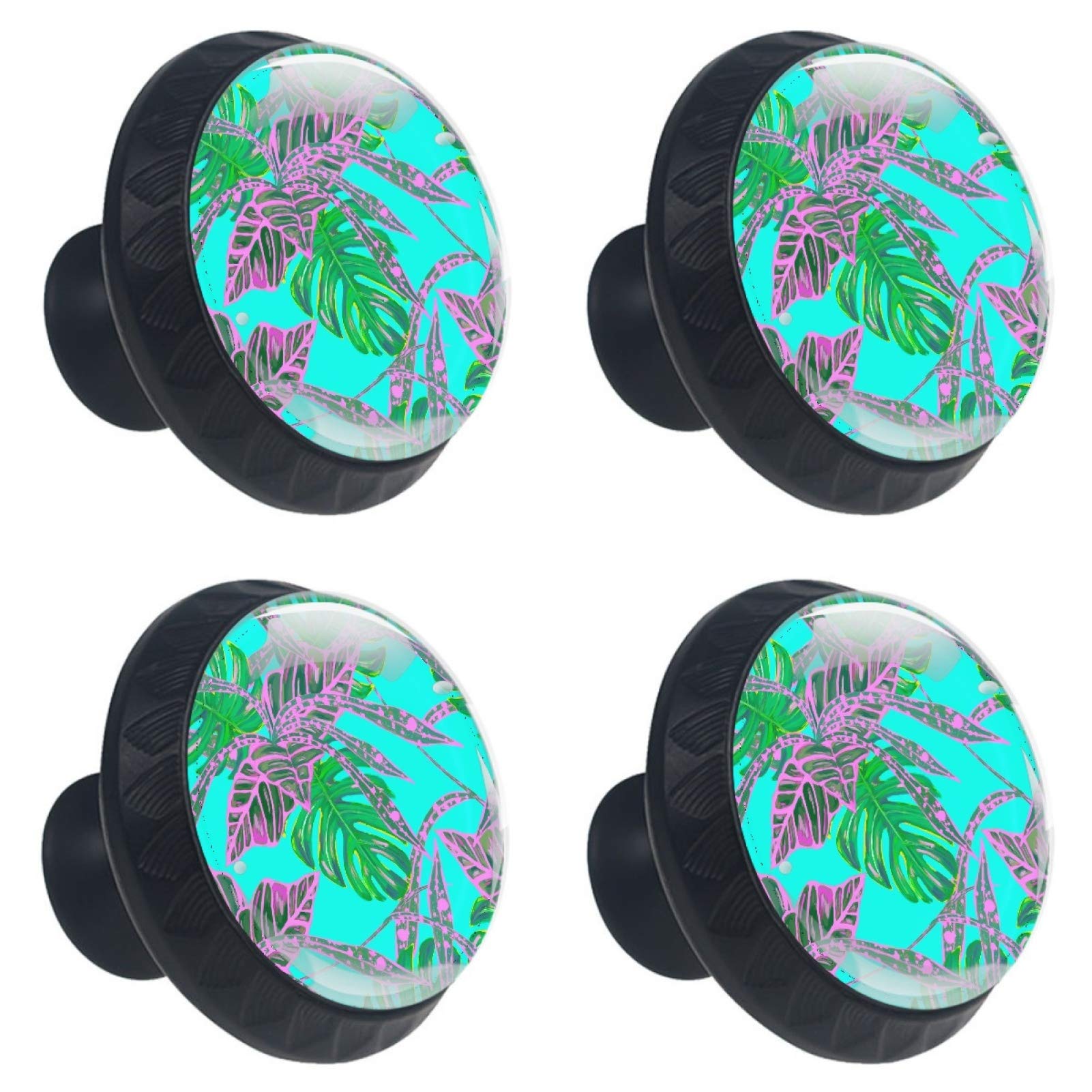 Feuilles de palmier boutons de meuble en verre pour sublimer votre commode