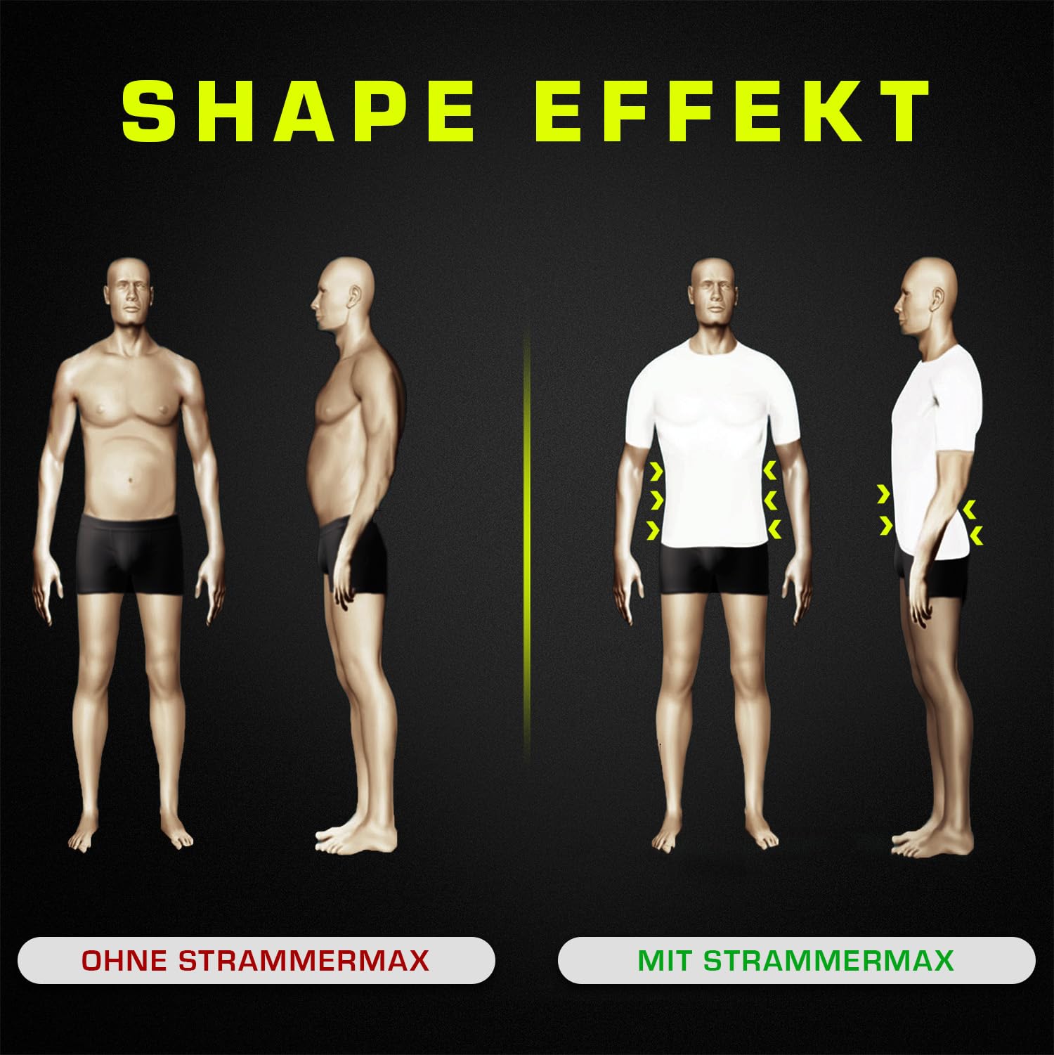 Strammer Max Compression Tank Top Shirt | Herren | Shapewear, unterstützt die Haltung