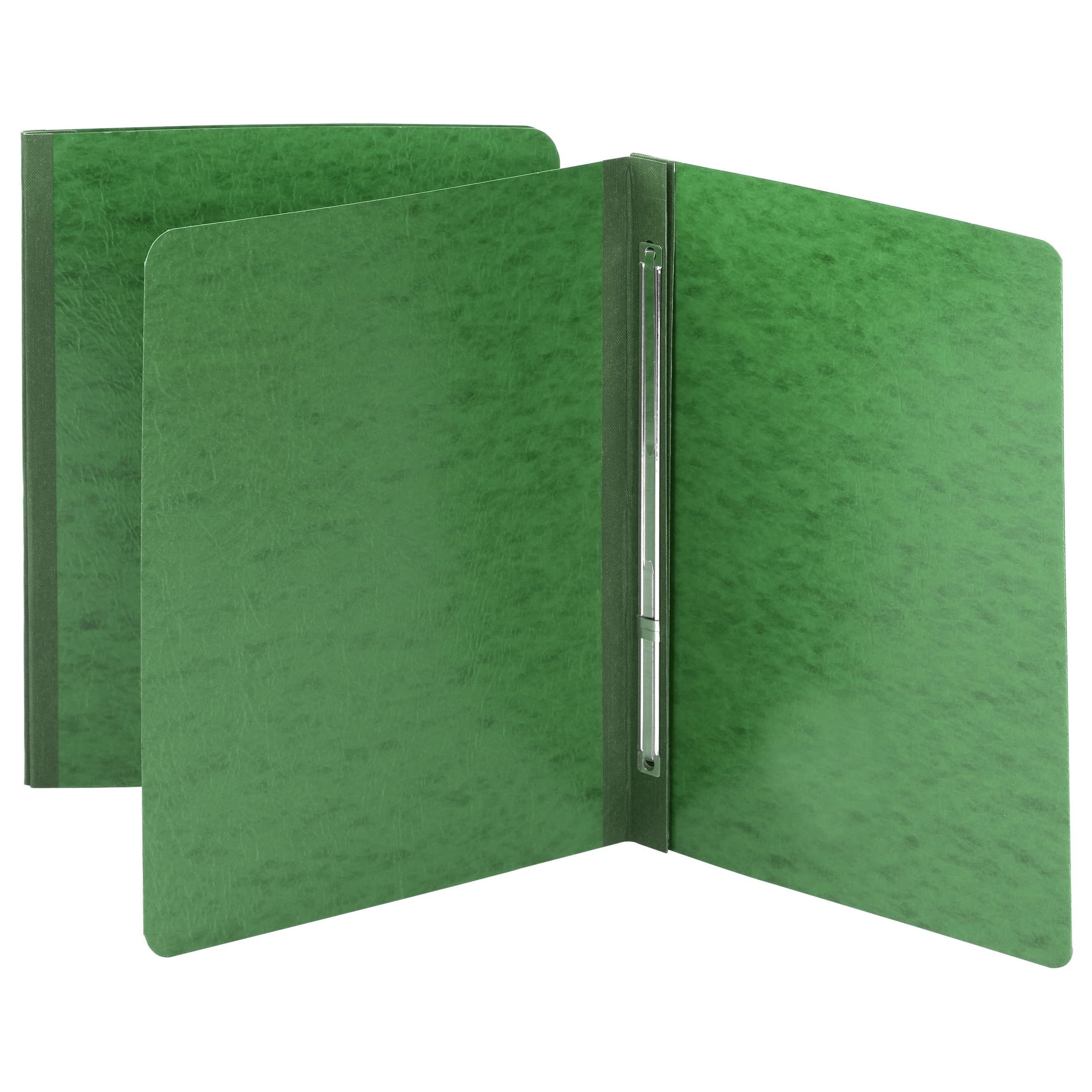 Smead Pressboard Report Cover, Metal Prong Side Fastener with Compressor, 3" Capacity, Letter Size, Green, 25 per Box (81451) โ image 1