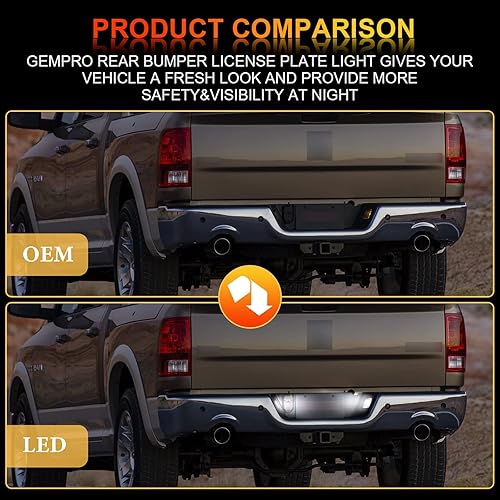 Miniatura 35 de Gempro Luz LED de señal de giro para Dodge Ram 2010-2018 1500 2500 3500 4500 5500 lámpara de espejo de remolque Len ahumado 68302828AA 68302829AA, 2