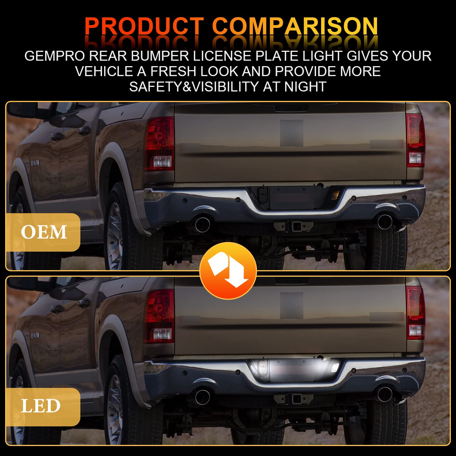 2017 Ram 1500 Accessories D-Lumina LED License Plate Lights