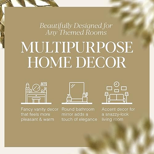 Miniatura 3 de Generic QF Automation - Espejos decorativos para decoración de pared, tocador de baño y espejo de maquillaje, espejo de pared colgante con marco de