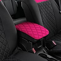 Vista 6 de FH Group Neosupreme Almohadilla para Consola Central con Patrón de Diamante Rosa – Protector de Cubierta de Reposabrazos Resistente al Agua