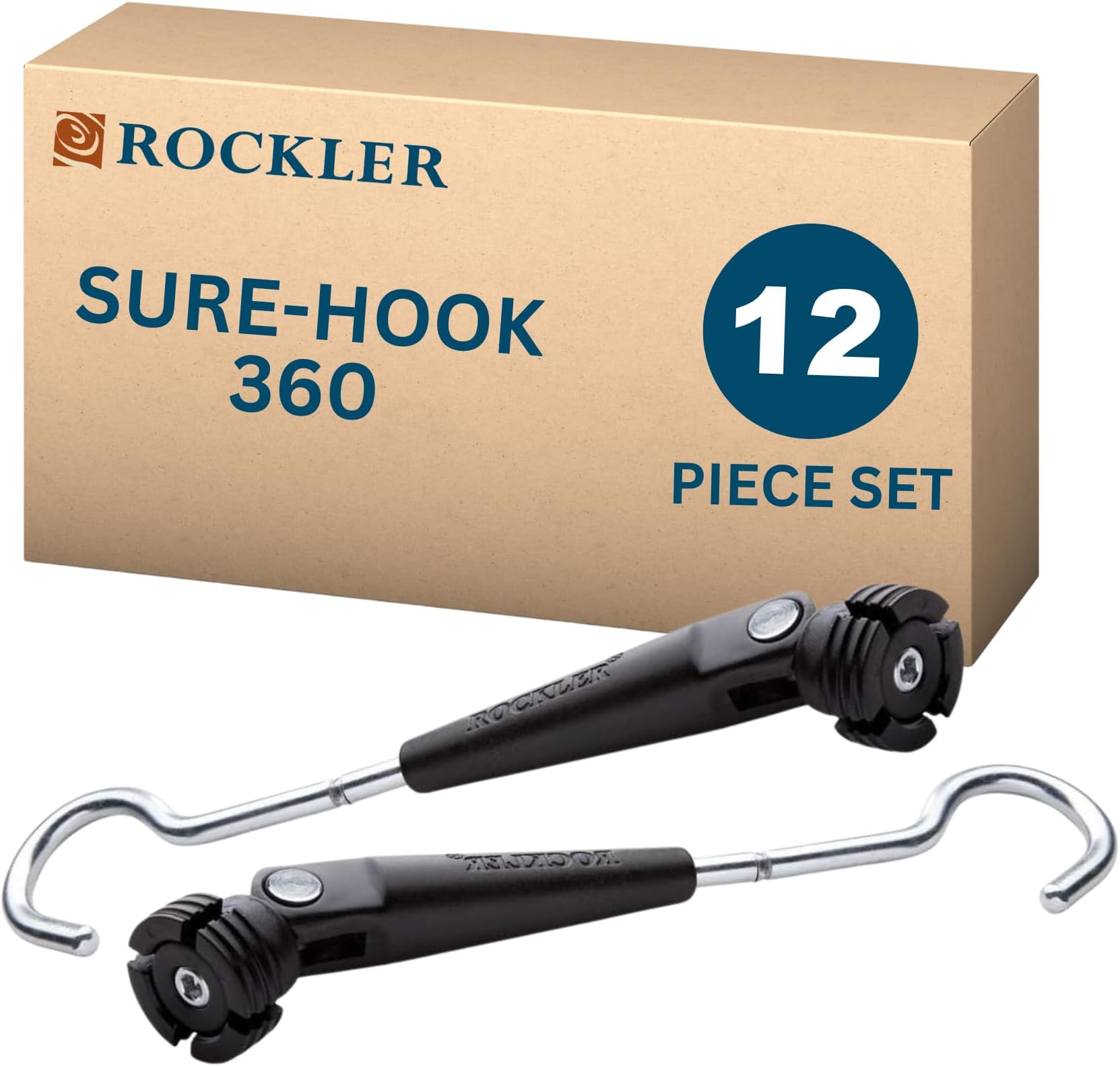 Sure-Hook 360 Universal Painting Rack Tools (12 Pack) - Sure Hook Painter Tools for 3600 Painting Cabinet Doors w/ 35mm Hinges – Cabinet Door Drying Rack Fits Standard 3/4” ID Pipe - Hanging Hooks