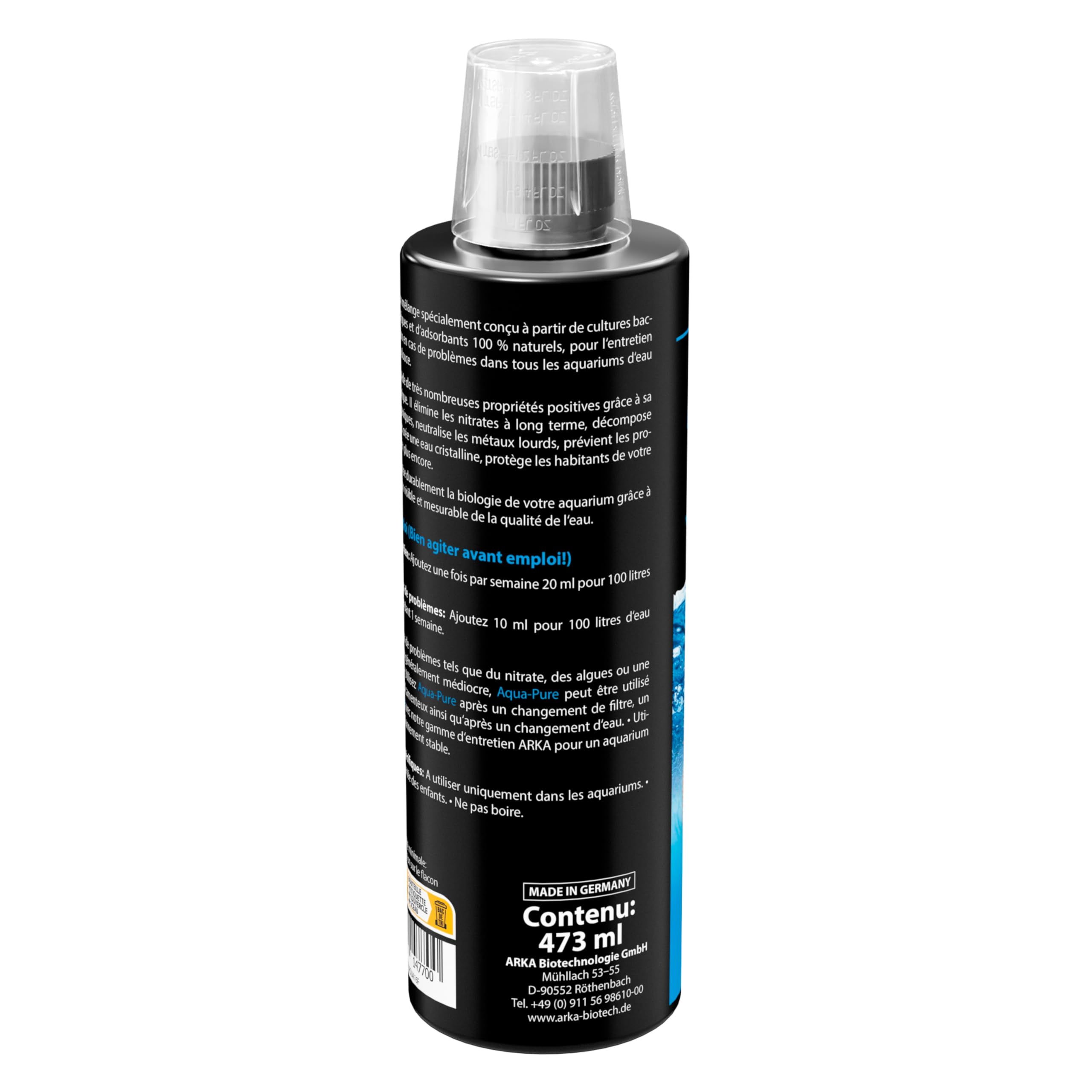 Clarificateur d’eau aquarium 473 ml – MICROBE-LIFT Aqua-Pure – élimine la turbidité de manière visible – eau cristalline sans produits chimiques – filtre biologique liquide pour eau douce & eau de mer - 4
