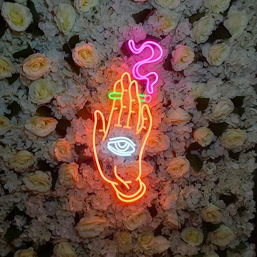 Miniatura 9 de Letrero de neón de ojo solitario para decoración de pared, luz de neón LED para bar, boda, cumpleaños, fiesta en casa, regalos de decoración