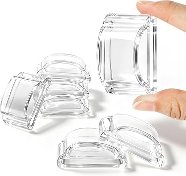 6PCS Door Stoppers for Walls, Door Bumpers Clear, Door Knob Wall Protector, 4D Double-Layer Airbag Cushioning, Door Handle Stoppers for Wall Protection & Noise Reduction