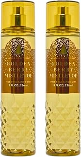 Bath & Body Works Fine Fragrance Mists, Set of 2, 8oz Each Bottle (Golden Berry Mistletoe)