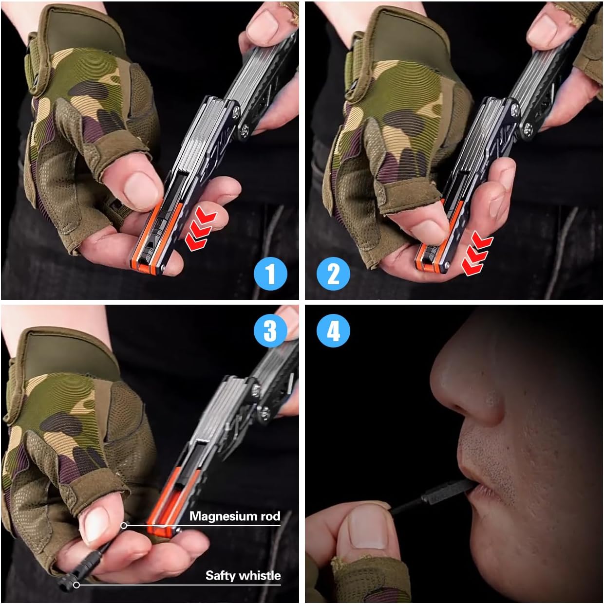 18 in 1 Multitool,Black,Professional Stainless Steel Multitool Pliers with Replaceable Alloy Steel Blades Wire Cutters,Bottle Opener,Apply to Survival,Camping & Hunting,for Father's Day gift
