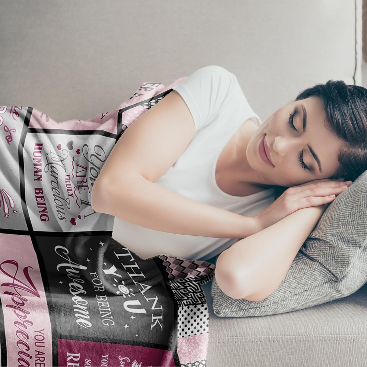 Thank You Gifts for Women Blanket 60"X50", Appreciation Gifts for Women, Thank You Gift for Coworkers, Friends, Employees, Boss Lady, Family, Farewell Gift - Image 3