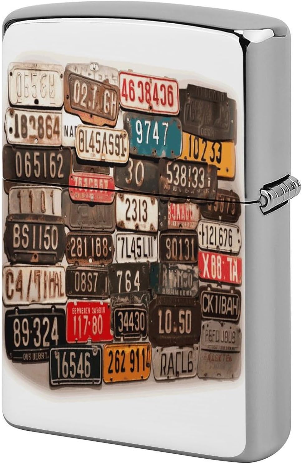 Old License Plate Lighter Case Cover Holder Lighter Sleeve