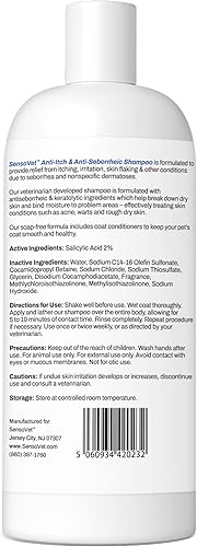 Miniatura 6 de Champú medicado antiseborreico para perros y gatos, 12 onzas