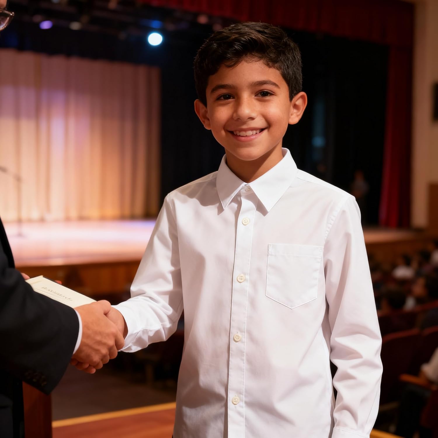 Bienzoe Boys Button Down Shirt: Kids School Uniform Long Sleeve Tops for Concert - Image 5