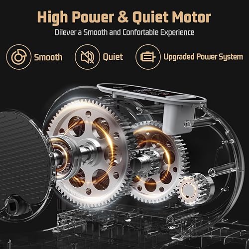 Miniatura 2 de ANCHEER Máquina elíptica para debajo del escritorio, máquina eléctrica con pedal sentado con 12 velocidades ajustables, silenciosa y portátil,