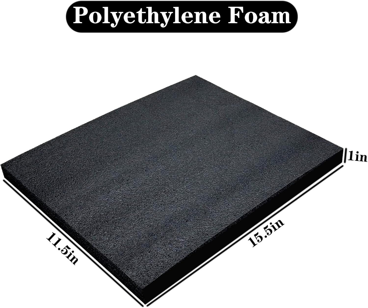 2 Pcs Polyurethane Foam Sheet - 15.5x11.5x1 Inch High Density Cuttable Foam Inserts for Cases-Packing Pads for Toolbox Camera Storage and Crafts
