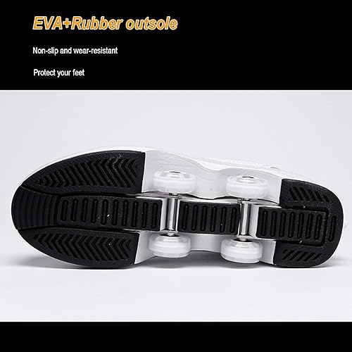 Miniatura 7 de Mlyzhe Zapatos de patinaje Parkour Dual Skates Casual retráctil Deformation Roller Shoes Zapatos de patinaje con rueda de doble fila al aire libre