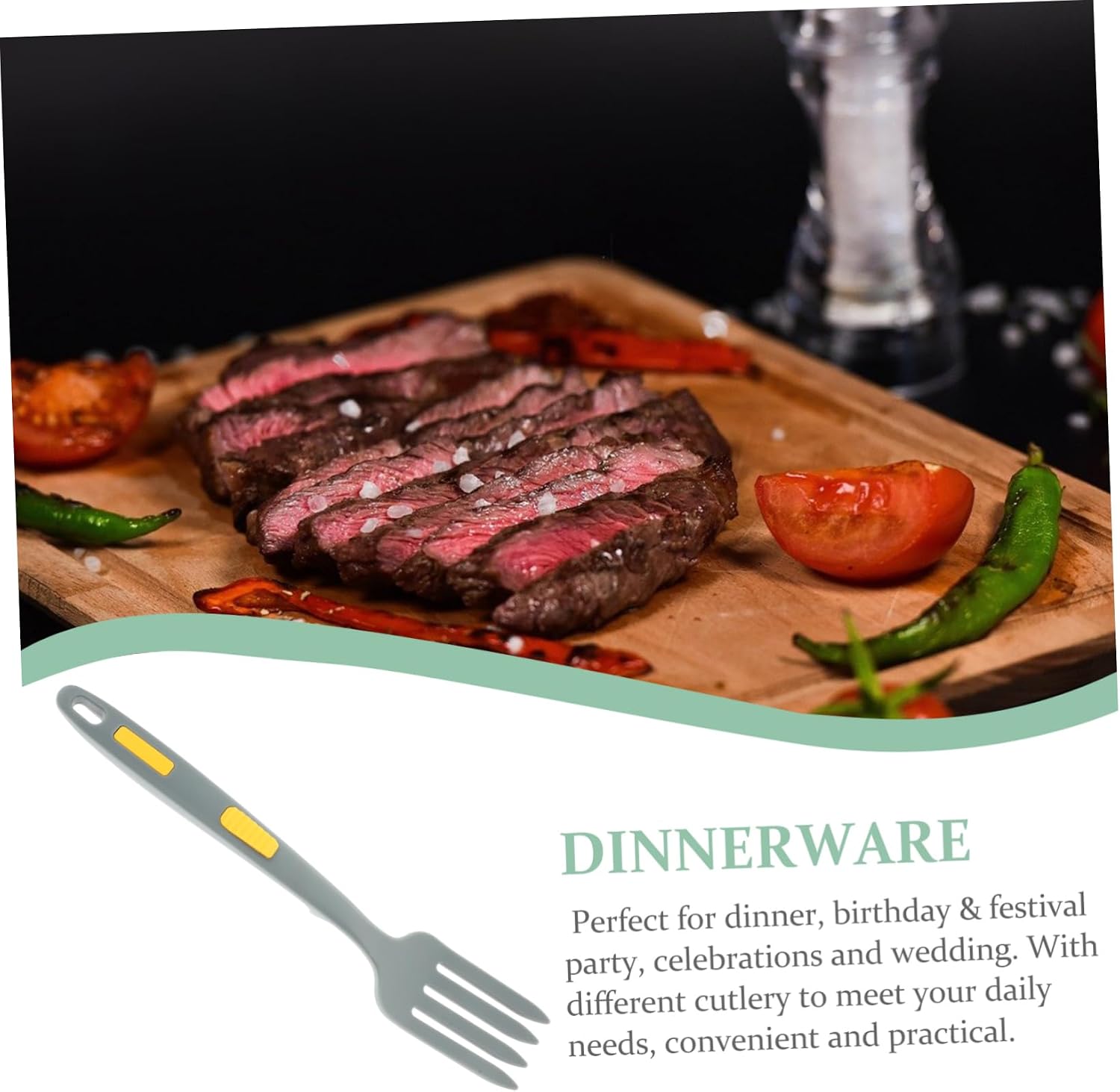 Reusable Silicone Kitchen Cooking Fork for Pasta and Noodles