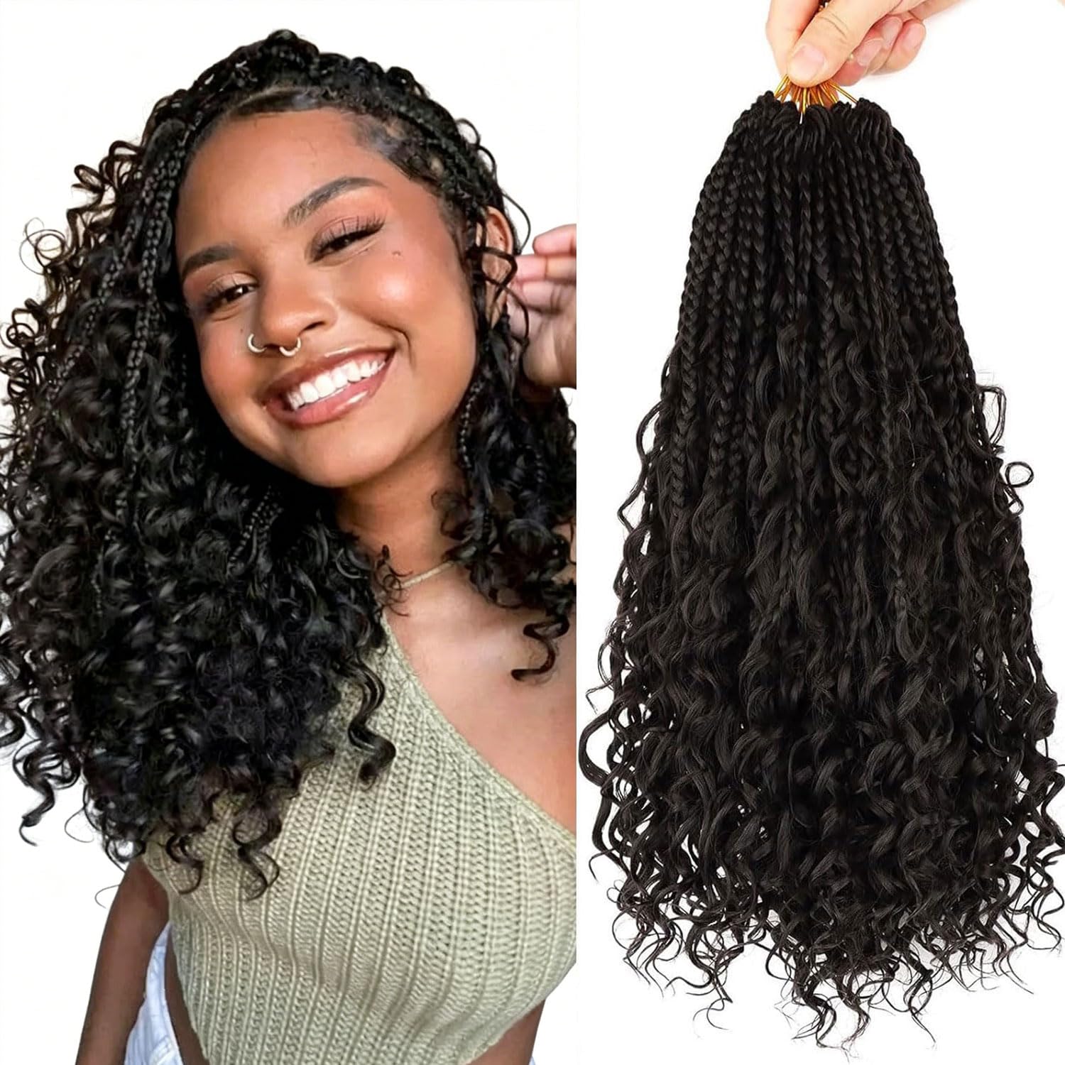 Amazon.com : 14 Inch Goddess Box Braids Crochet Hair for Black