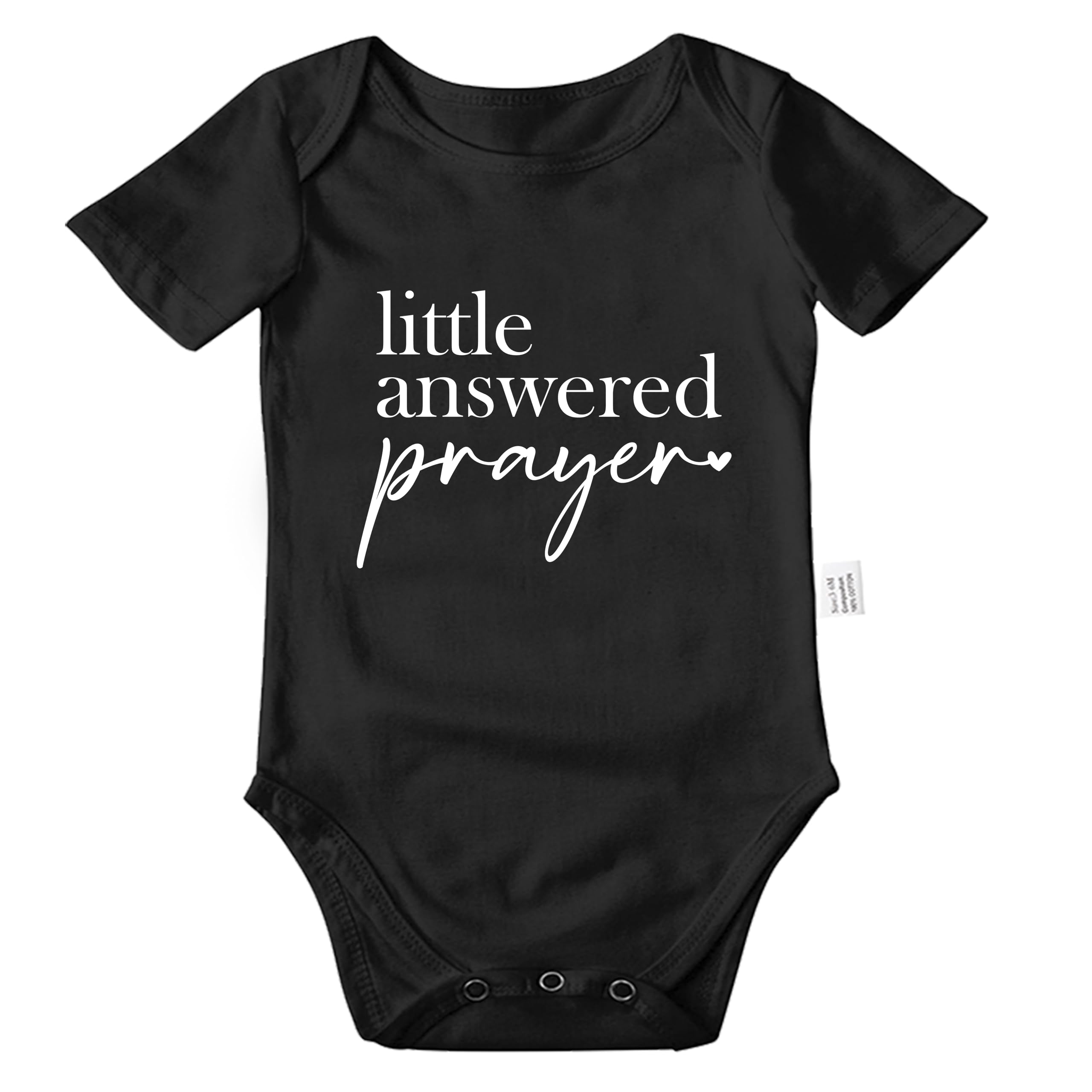 Little Answered Prayer Bodysuit, Baby Pride Outfit, Gender Neutral Baby Clothes, Boys Girls Short Sleeve Outfits