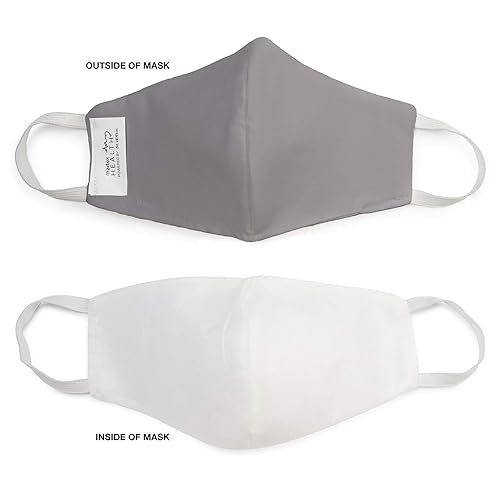 Miniatura 13 de Martex 028828617613 Mascarilla facial de tela reutilizable estándar, cómoda, transpirable, sólida, con cinta elástica para las orejas, para mujeres