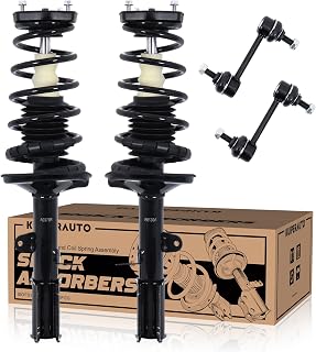 KUIPERAUTO Rear Struts Assembly Sway Bars Links Kit Compatible for 1993-2002 Toyota Corolla 1998-2002 Chevy Prizm 1993-1997 Geo Prizm 171953 171954 Shock Absorber and Stabilizer Sway Bar K9545 4PCS
