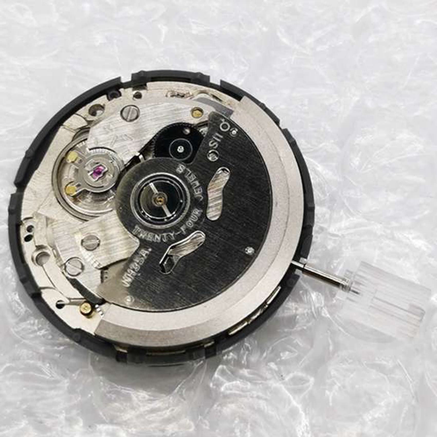 Reloj mecánico automático NH35 de alta precisión con movimiento y fecha y vástago de acero, 8 unidades
