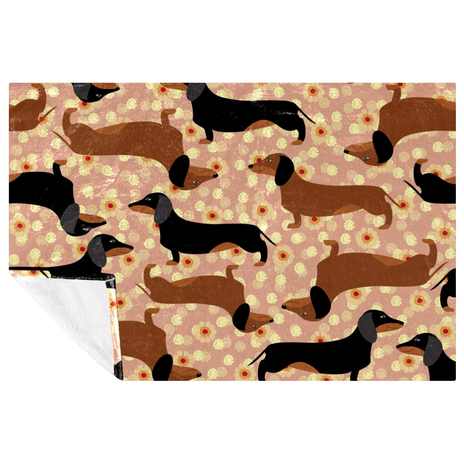 Couverture douce et chaude pour lit canapé camping plaid floral 150x100cm