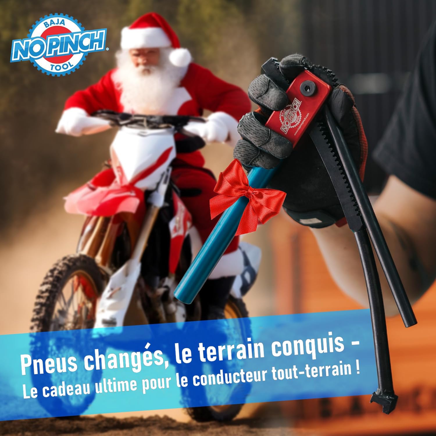 Kit Ultimate Baja No Pinch, Outil de Changement de Pneu Compact pour Motocross et Motos Tout-Terrain - Montez les Pneus Sans Pincer les Chambres à Air - Inclus Plusieurs Axes: 15mm, 17mm, 20mm, 25mm