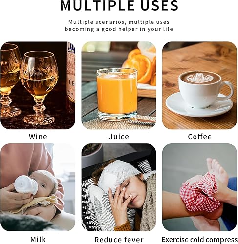 Miniatura 6 de ShanSon Enfriadores de vino, cubos de hielo de metal, 8 piezas de piedras de whisky de acero inoxidable, reutilizables, piedras de whisky para