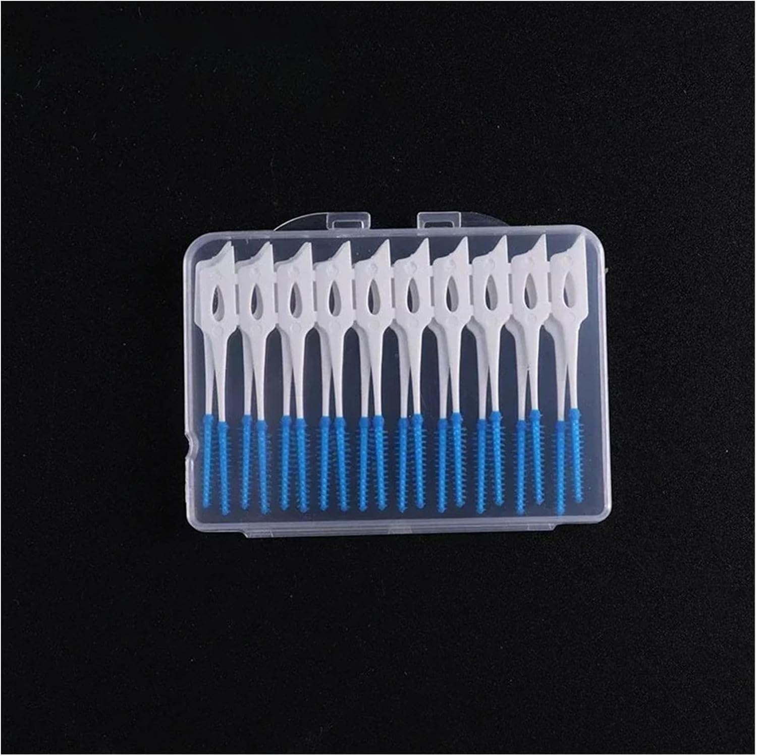 Manual Toothbrush 200/20pcs Interdental Brushes Toothpicks Brush Between Teeth Silicone Toothpicks with Thread Oral Cleaning Tool Toothbrush(200pcs Blue)